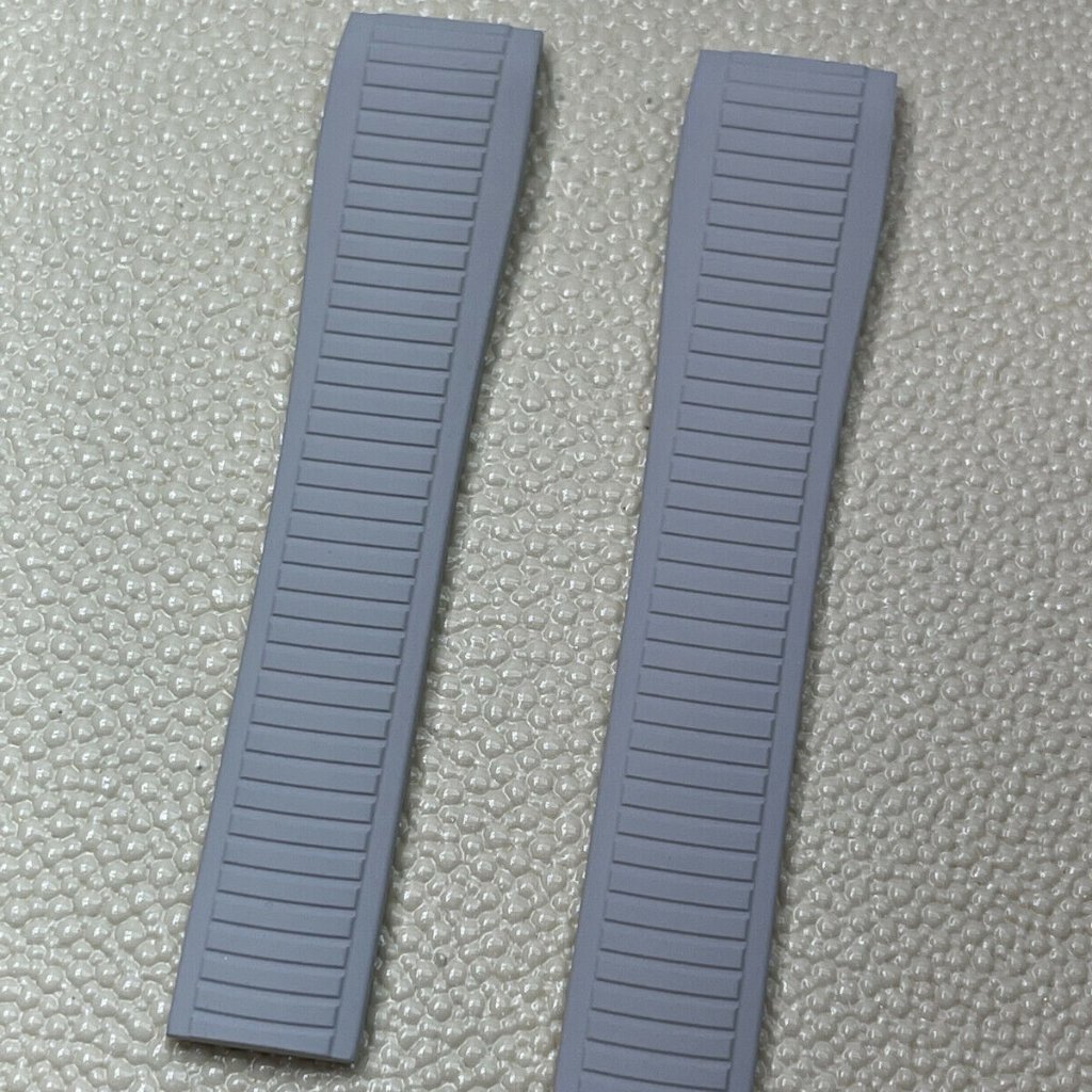 Tempomat Fkm Vulcanized Light Grey Rubber Strap For Patek Aquanaut 5167 5164